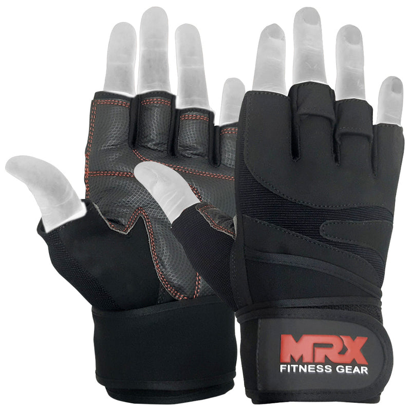 Load image into Gallery viewer, MRX Weight Lifting Gloves Gym Workout Training Bodybuilding Wrist Strap
