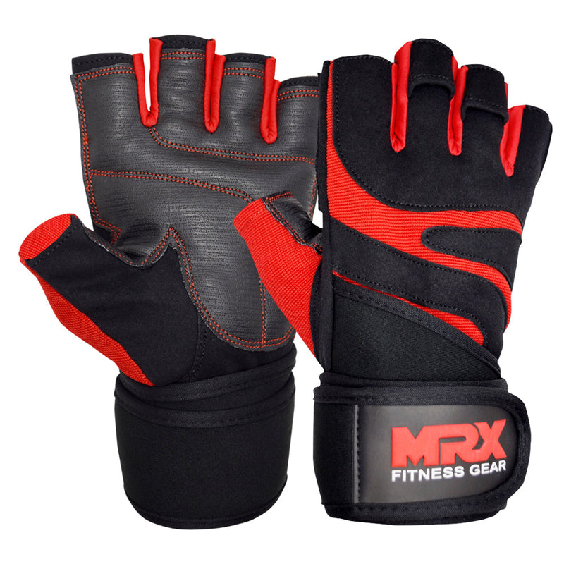 Load image into Gallery viewer, MRX Weight Lifting Gloves Gym Workout Training Bodybuilding Wrist Strap
