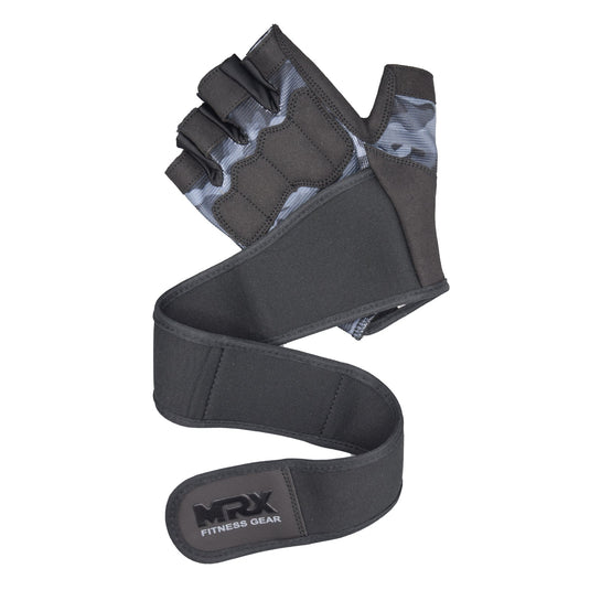 MRX Weightlifting Gloves for Gym Workout Training Long Wrist Strap