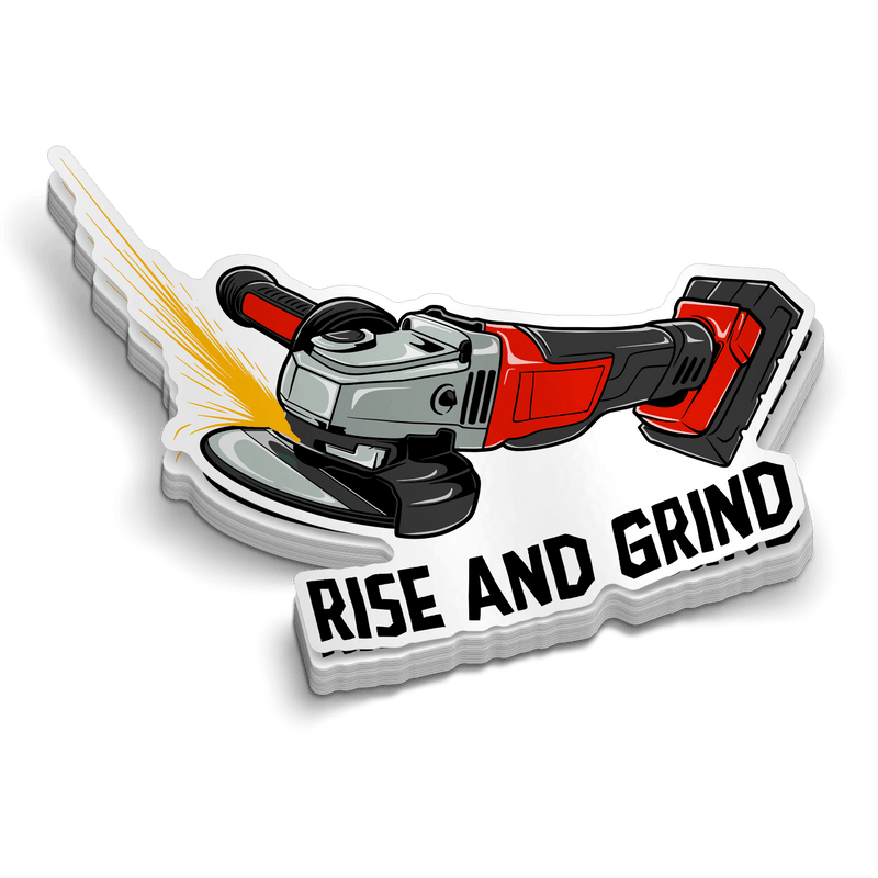 Load image into Gallery viewer, Rise and Grind - Hard Hat Decal
