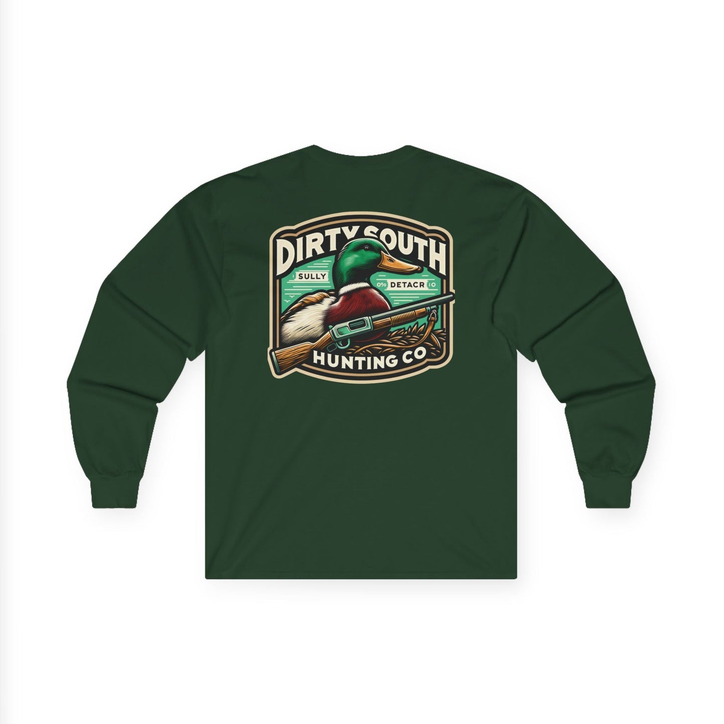 Mallard Duck Dirty South Hunting Long Sleeve Tee, Outdoor Apparel, Unisex T-Shirt, Casual Wear, Gift for Hunters, Vintage Graphic Tee