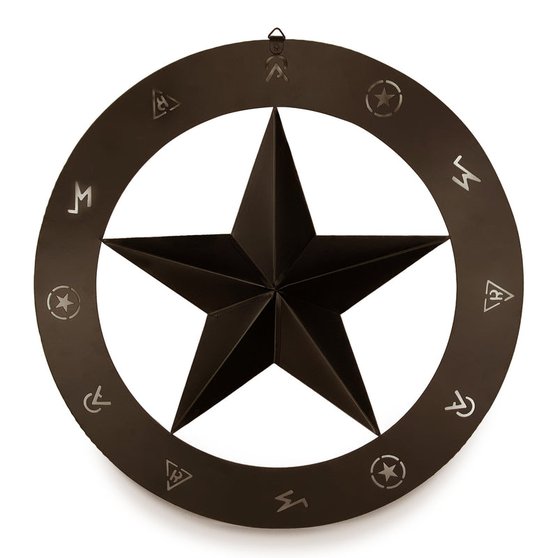 Load image into Gallery viewer, Rustic Metal Wall Art 15in-Barn Star
