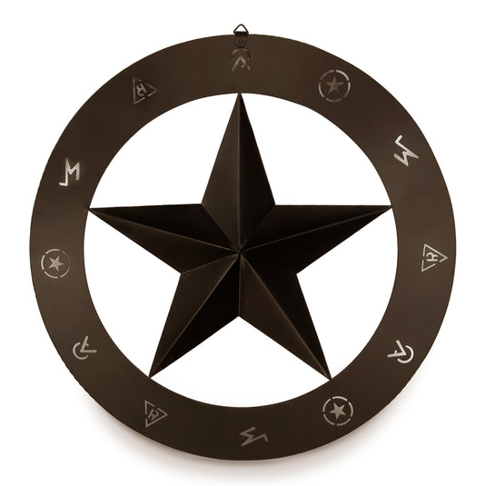 Rustic Metal Wall Art 15in-Barn Star