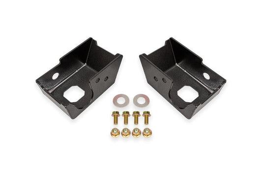 BMR 2021+ Ford Bronco (Exc. Bronco Sport) Rear Shock Mount Skid Plates - Black Hammertone