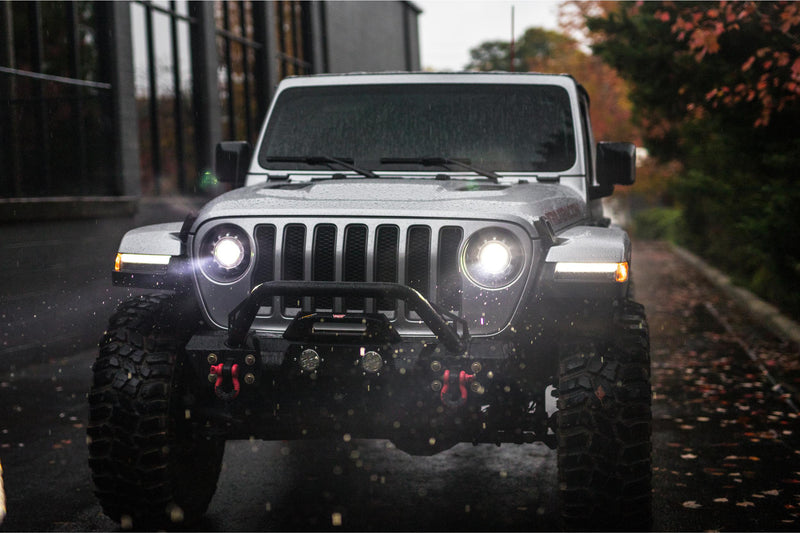 Load image into Gallery viewer, XB LED DRLs: Jeep JL / JT (18+ / Smoked Lens / Set)
