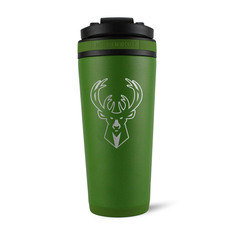 Load image into Gallery viewer, Officially Licensed Milwaukee Bucks 26oz Ice Shaker - Green
