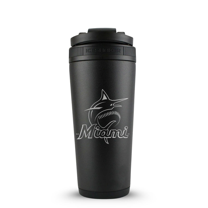 Load image into Gallery viewer, Officially Licensed Miami Marlins 26oz Ice Shaker
