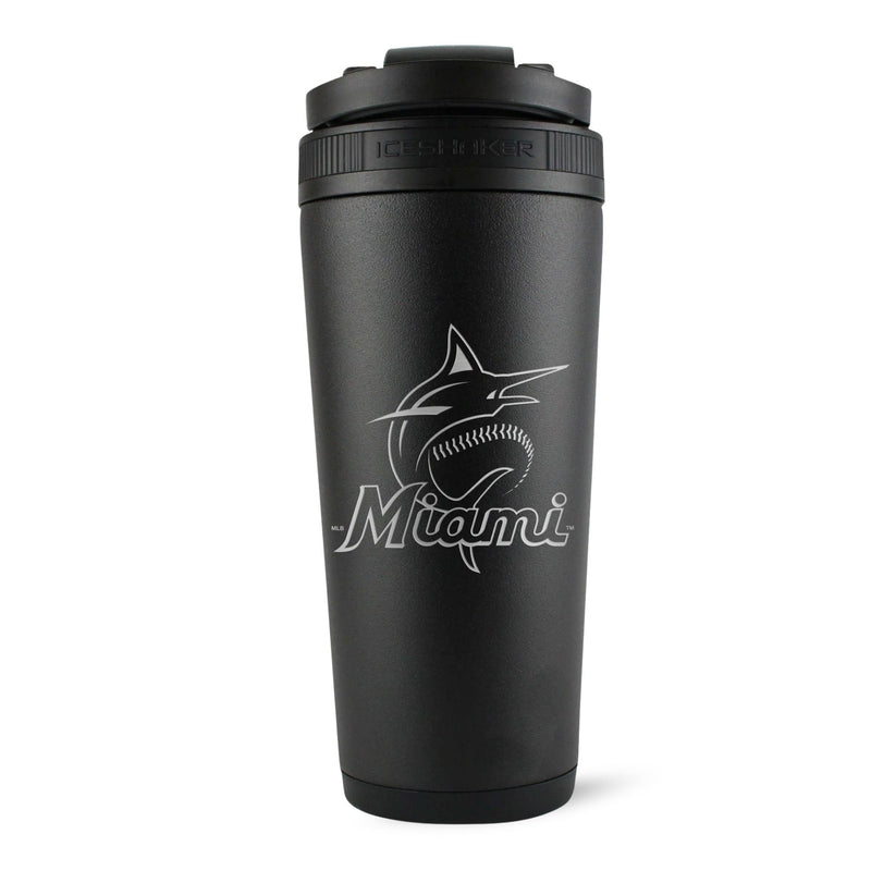 Load image into Gallery viewer, Officially Licensed Miami Marlins 26oz Ice Shaker
