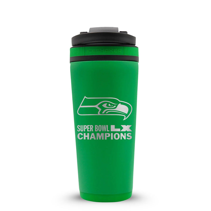 Load image into Gallery viewer, Seattle Seahawks Superbowl LX Champions 26oz Ice Shaker
