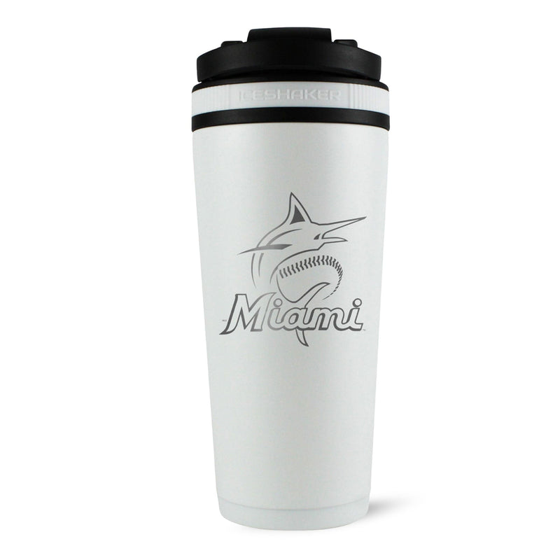 Load image into Gallery viewer, Officially Licensed Miami Marlins 26oz Ice Shaker
