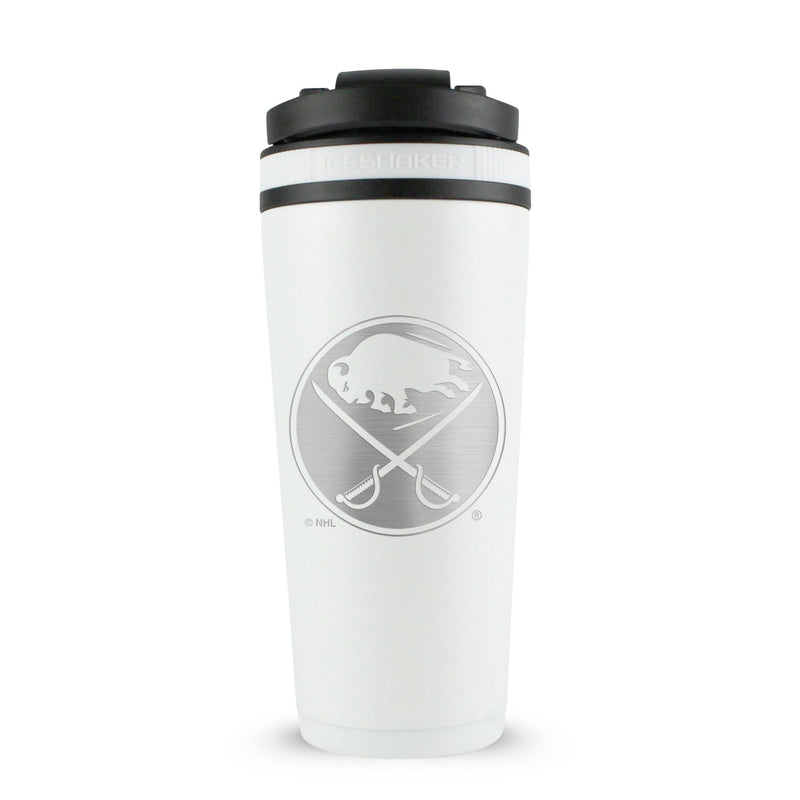 Load image into Gallery viewer, Officially Licensed Buffalo Sabres 26oz Ice Shaker - White
