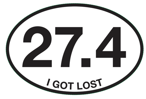 27.4 I GOT LOST Oval Sticker (Set of 2)
