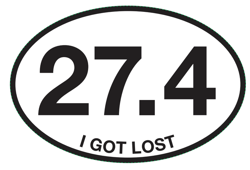 Load image into Gallery viewer, 27.4 I GOT LOST Oval Sticker (Set of 2)
