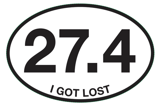27.4 I GOT LOST Oval Sticker (Set of 2)