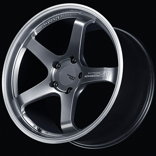 Advan GT for Porsche 19x9.0 / +55 Offset / 5x130 / 71.6mm Bore / Machining and Hyper Platinum Black YAQ9I55PMPB