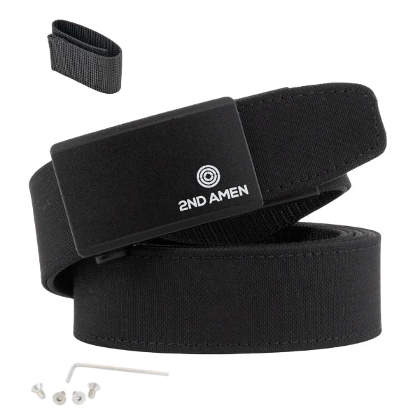 Protector 1.0 EDC Belt 1.5" Width For Everyday Carry, Large Up to 61" Waist, Black