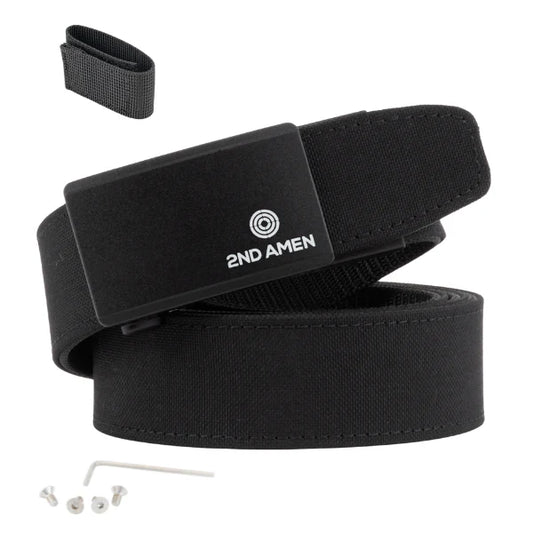 Protector 1.0 EDC Belt 1.5" Width For Everyday Carry, Large Up to 61" Waist, Black