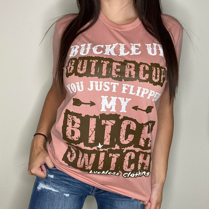 Load image into Gallery viewer, Buckle Up Buttercup Throwback Tee
