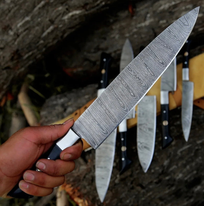 Load image into Gallery viewer, Here’s a fresh, seasonal rewrite with trending culinary keywords, SEO focus, and updated flow:  🔪 Product Title: Knife Sets for Kitchen – 13" Handmade Damascus Steel Chef Knife with Epoxy Resin Handle &amp; Leather Sheath
