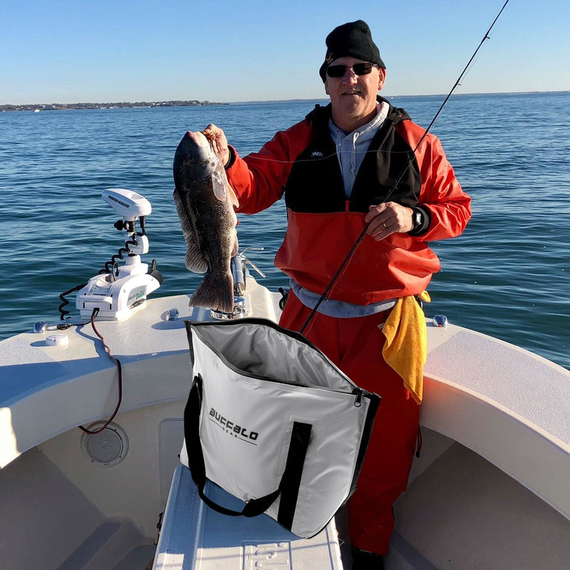 Load image into Gallery viewer, 27QT Insulated Fish Cooler Bag, Flat Bottom
