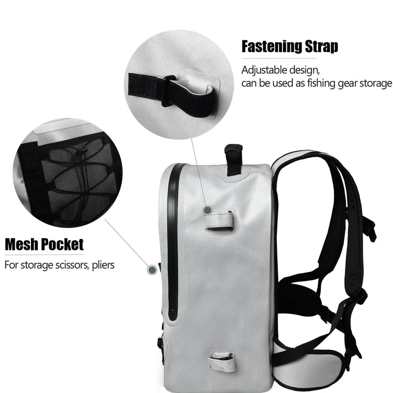 Load image into Gallery viewer, 27QT Waterproof Fishing Backpack with Rod Holder
