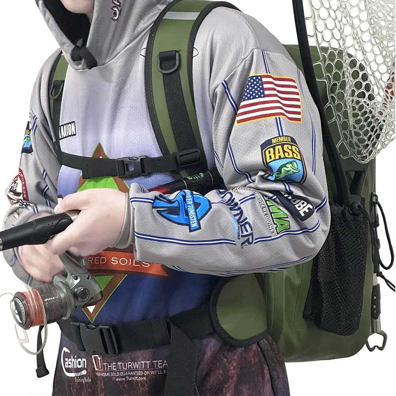 Load image into Gallery viewer, 27QT Waterproof Fishing Backpack with Rod Holder

