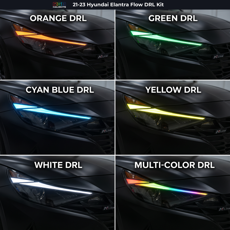Load image into Gallery viewer, Hyundai Elantra Multicolor Flow Series DRL Boards (2021-2023)
