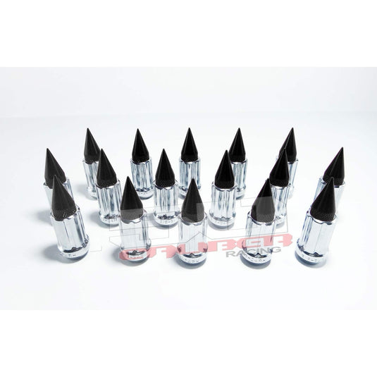 12 x 1.5 mm Chrome Spiked Lug Nuts Anodized - 16 Pack