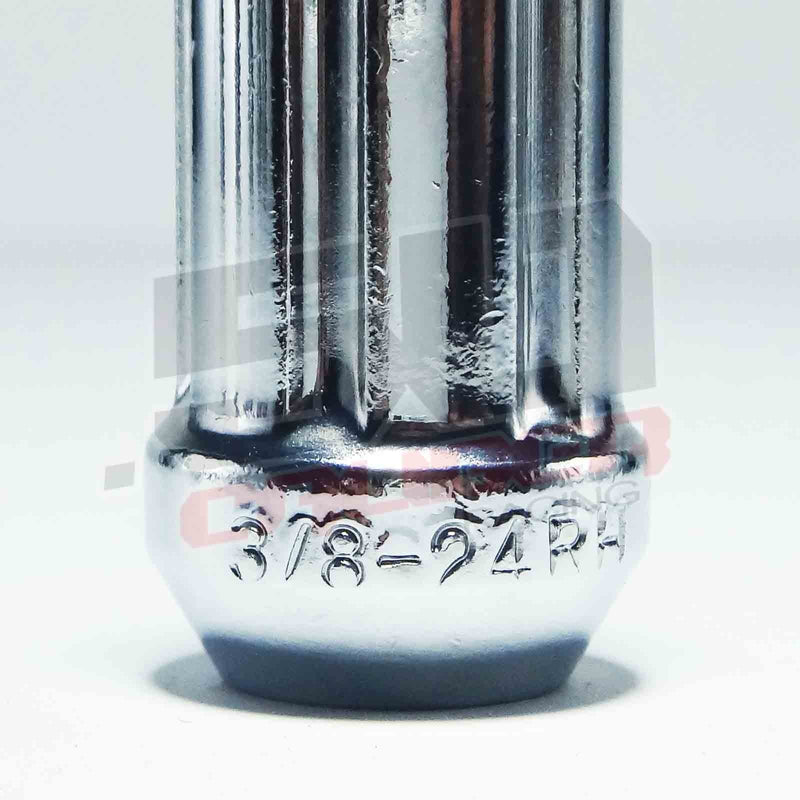 Load image into Gallery viewer, 3/8 x 24 Chrome Spiked Lug Nuts Anodized - 16 Pack

