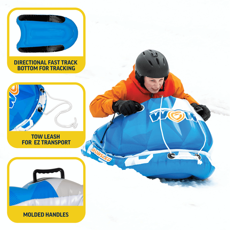 Load image into Gallery viewer, WOW Watersports Snow Tube Bobsled for Kids and Adults
