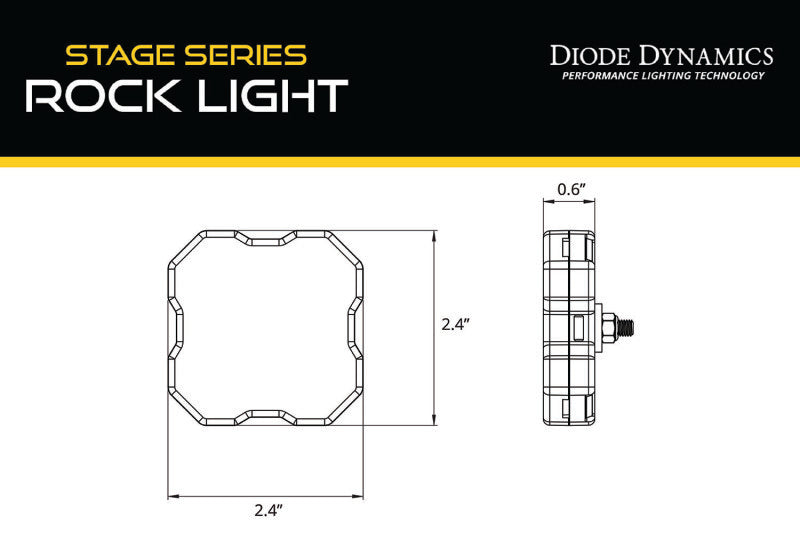 Load image into Gallery viewer, Diode Dynamics Stage Series SXS Rock Light Installer Kit - RGBW M8 w/Controller (8-pack)
