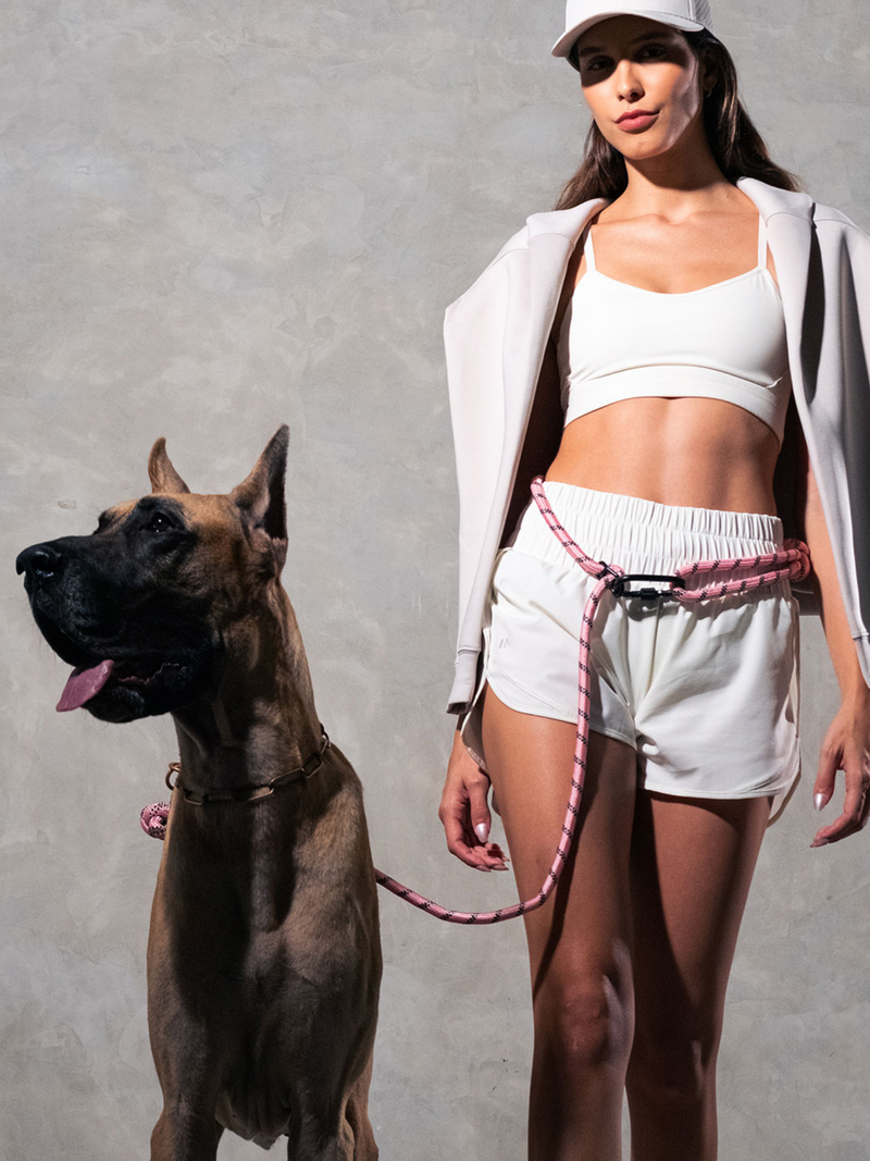 Load image into Gallery viewer, Pastel Pink Running Hands-Free Dog Leash
