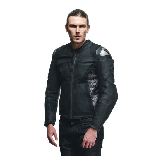 Dainese Avro 5 Leather Jacket Black/Anthracite Size - 48