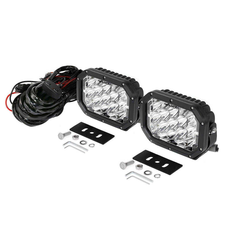 Load image into Gallery viewer, 7x5 Inch Rectangle LED Pods White Spot Driving Lights with DRL
