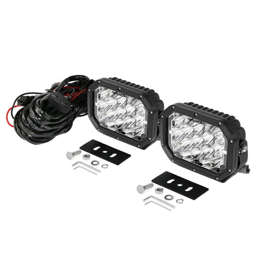 7x5 Inch Rectangle LED Pods White Spot Driving Lights with DRL FOR ATV UTV SIDE BY SIDE 4X4