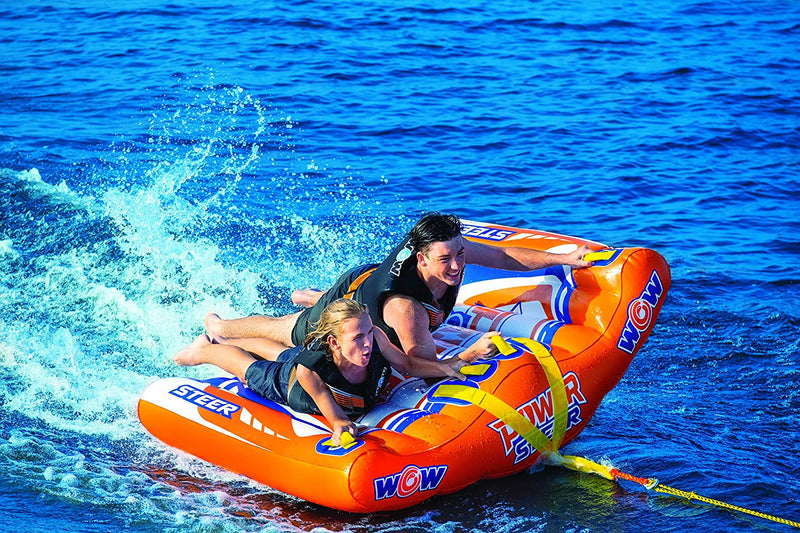 Load image into Gallery viewer, WOW Watersports Power Steer 2 Person 2P Steerable Deck Tube Towable
