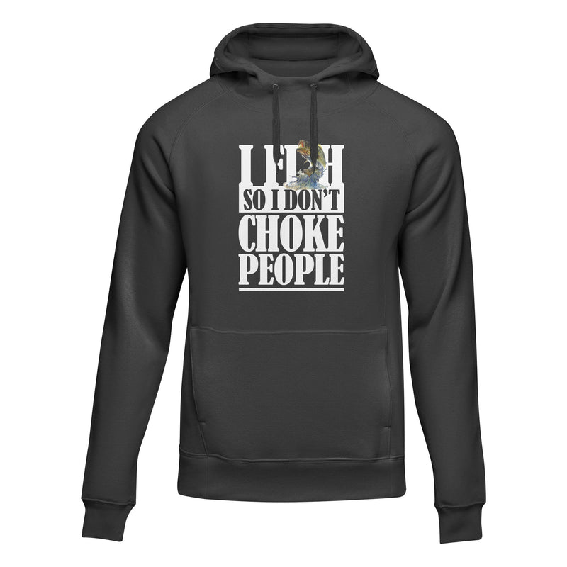 Load image into Gallery viewer, I Fish So I Don&#39;t Choke People Unisex Hoodie
