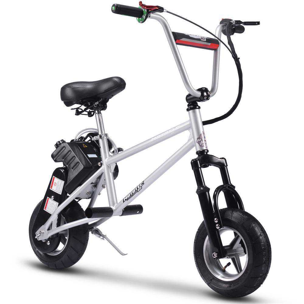 Mototec 49cc Gas Mini Bike V2 Silver - Skoutley Outdoors LLC