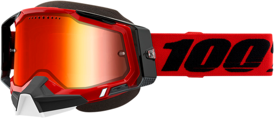100% Racecraft 2 Snow Goggles - Red - Red Mirror 50012-00003
