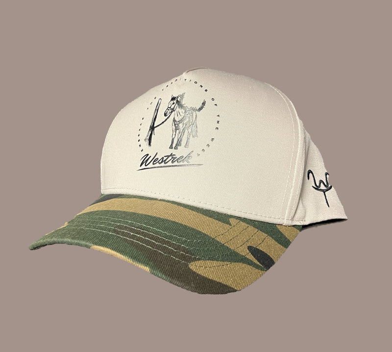 Load image into Gallery viewer, Camo “Buster” 5-Panel Hat – Sale Barn Style | Western Hunting Hat | Westrek
