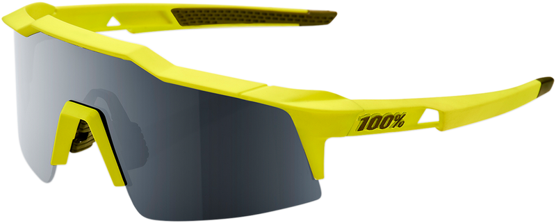 Load image into Gallery viewer, 100% Speedcraft SL Sunglasses - Soft Tact Banana - Black Mirror 61002-265-01
