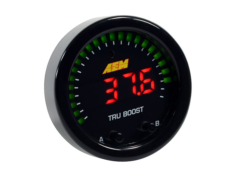 Load image into Gallery viewer, AEM X-Series Tru-Boost Controller Gauge w/ Boost Control Solenoid 80PSIg Internal MAP Sensor 30-0352
