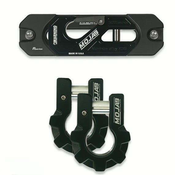 Load image into Gallery viewer, Color Matched Recessed Winch Shackle &amp; Fairlead Kit + 3/4” Extreme Duty Aluminum Shackles (ceramic coated)lifetime warranty
