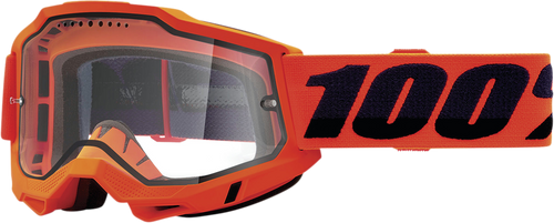 100% Accuri 2 Enduro MTB Goggles - Neon Orange - Clear 50016-00004