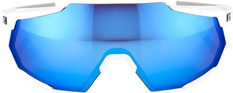 Load image into Gallery viewer, 100% Racetrap Sunglasses - Matte White - Blue Mirror Lens 61037-000-75
