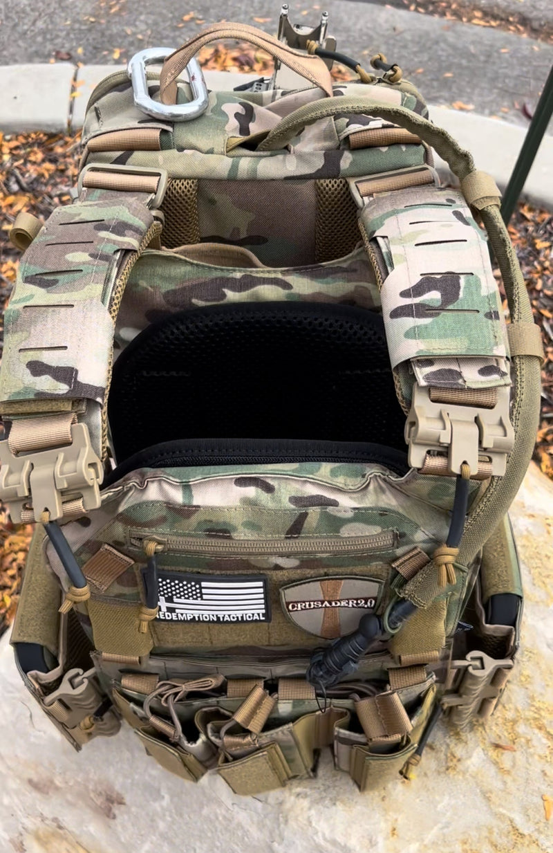 Load image into Gallery viewer, FULL KIT COMBO Crusader 2.0 V4 Armor COMBO PACKAGE LIGHTWEIGHT LEVEL IV (2) 10x12 Front/Back Plates, Mission Plate Carrier Bag
