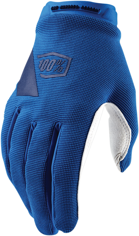 100% Women's Ridecamp Gloves - Blue - Large 11018-002-10