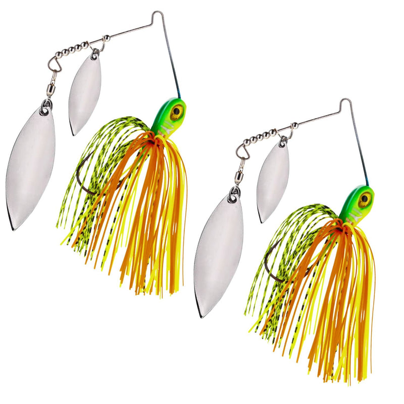 Load image into Gallery viewer, Reaction Tackle Tungsten Double Willow Blade Spinnerbait Jigs (2-Pack)
