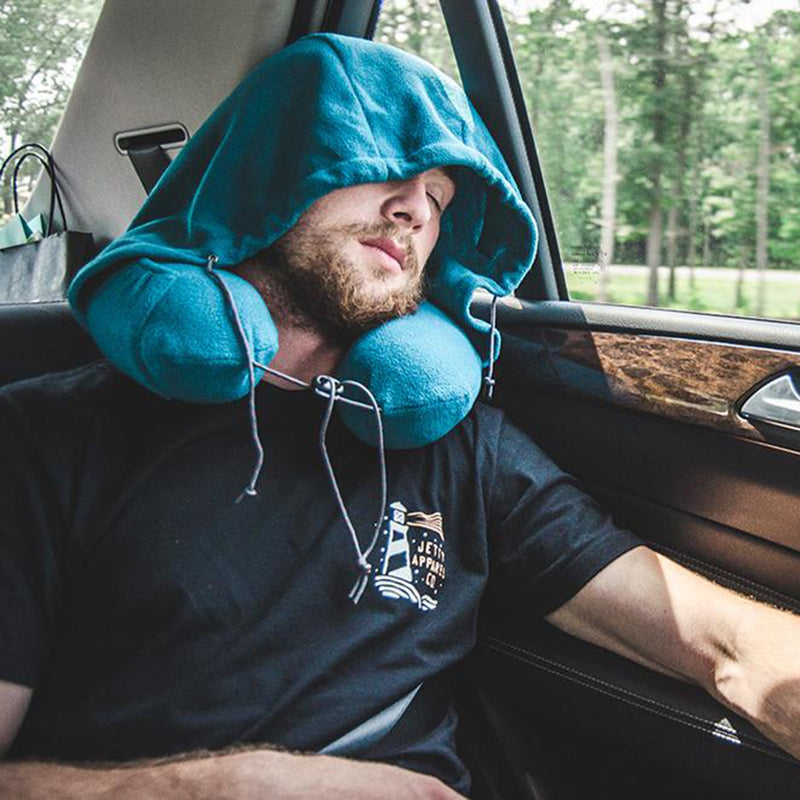 Load image into Gallery viewer, Hooded Travel Neck Pillow
