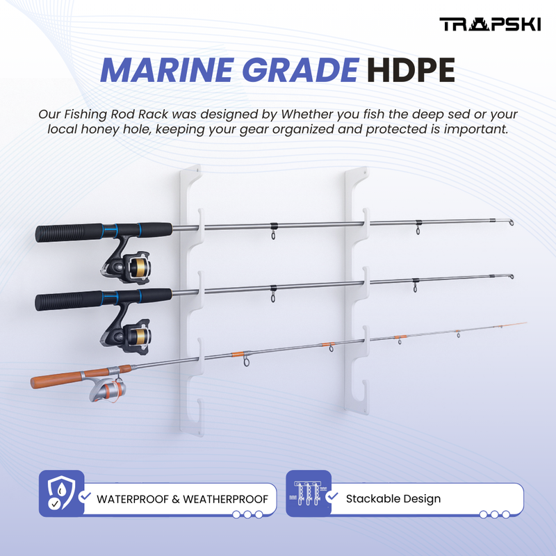 Load image into Gallery viewer, Made in the USA Fishing Rod Rack | Wall or Ceiling Mounted
